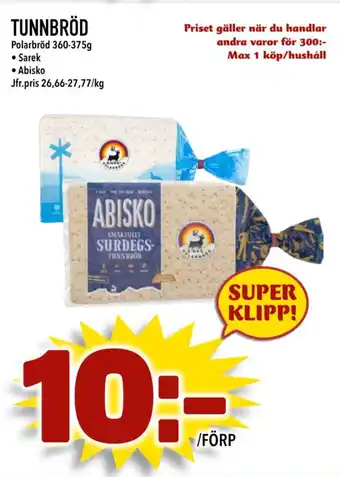 Nya Pulsen TUNNBRÖD erbjuda