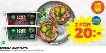 Coop Bredbar Leverpastej erbjuda