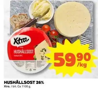 Hushållsost 26% 1kg