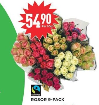 Willys Rosor 9-pack erbjuda