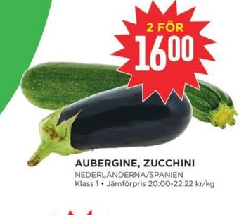 Willys Aubergine, Zucchini erbjuda