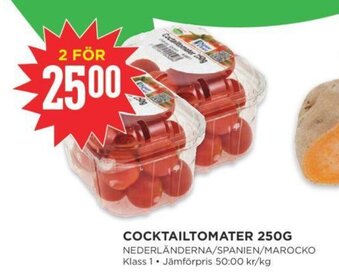 Willys Cocktailtomater 250g erbjuda
