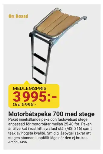 Erlandsons Brygga Motorbåtspeke 700 med stege erbjuda