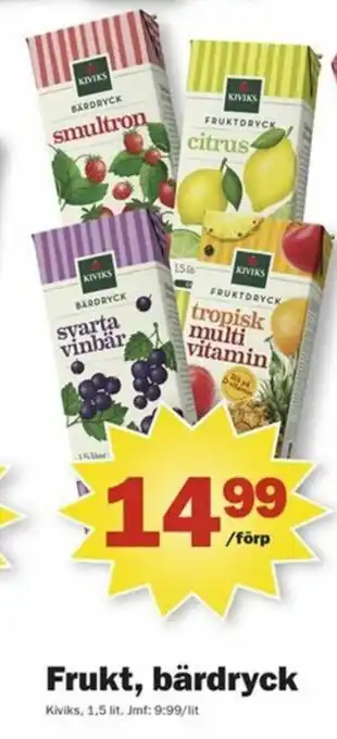 Pekås Frukt, bärdryck erbjuda