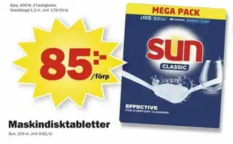 Pekås Maskindisktabletter erbjuda