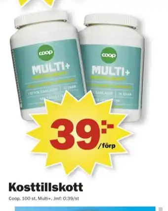 Pekås Coop vitamintillskott erbjuda