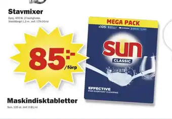 Sun diskmaskintabs