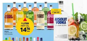 Border Shop Absolut vodka erbjuda