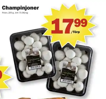 Pekås Coop champinjoner erbjuda