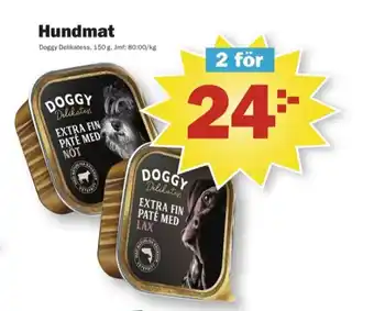 Pekås Doggy hundmat erbjuda
