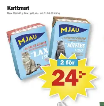 Pekås Mjau kattmat erbjuda