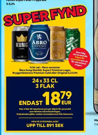 Border Shop Kung öl erbjuda