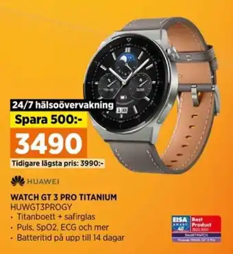 Power WATCH GT 3 PRO TITANIUM HUWGT3PROGY erbjuda