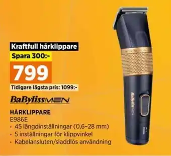 Power HÅRKLIPPARE E986E erbjuda