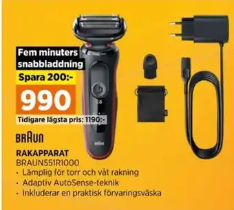Power RAKAPPARAT BRAUN551R1000 erbjuda