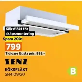 Power KÖKSFLÄKT SH410W20 erbjuda