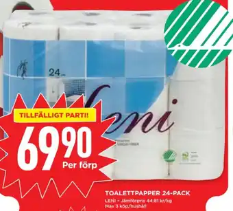 Willys TOALETTPAPPER 24-PACK erbjuda