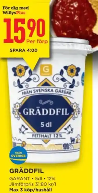 Willys GRÄDDFIL erbjuda
