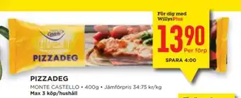Willys PIZZADEG erbjuda