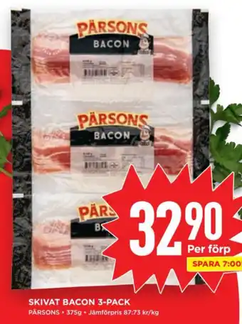 Willys SKIVAT BACON 3-PACK erbjuda