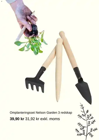 Granngården Omplanteringsset Nelson Garden 3 redskap erbjuda