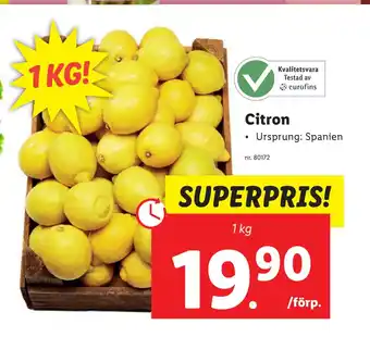 Lidl Citron erbjuda