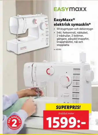 Lidl EasyMaxx elektrisk symaskin erbjuda