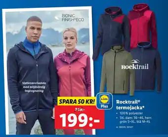 Lidl Rocktrail termojacka erbjuda