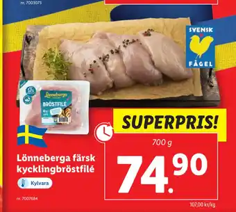 Lidl Lönneberga färsk kycklingbröstfilé erbjuda