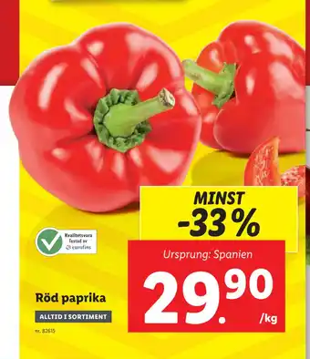 Lidl Röd paprika erbjuda