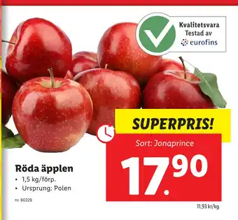 Lidl Röda äpplen erbjuda