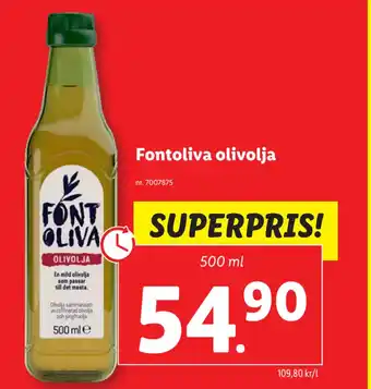 Lidl Fontoliva olivolja erbjuda