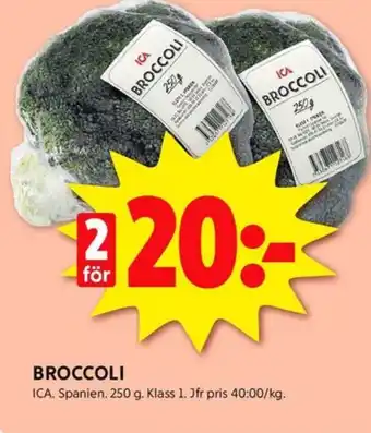 ICA Kvantum Ica broccoli erbjuda