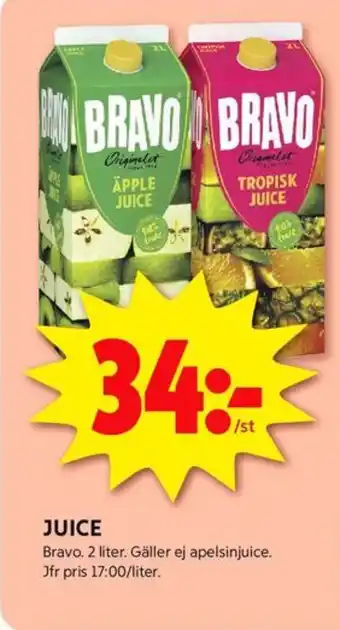 ICA Kvantum Bravo juice erbjuda