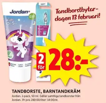 ICA Kvantum Jordan tandborste erbjuda