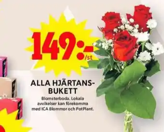 ICA Maxi Blomsterboda blommor erbjuda