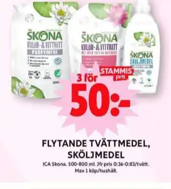 Skona tvättmedel flytande