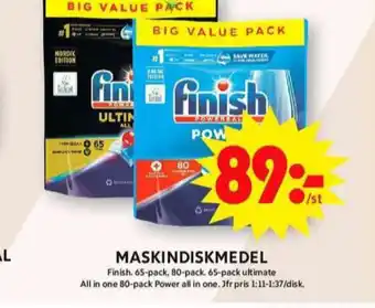 ICA Maxi Finish diskmaskintabs erbjuda