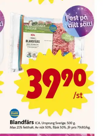 ICA Nära Ica blandfärs max 21% erbjuda