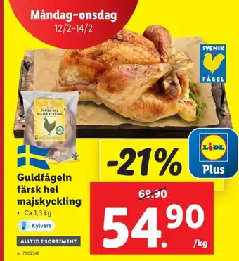 Lidl Guldfågeln kyckling erbjuda