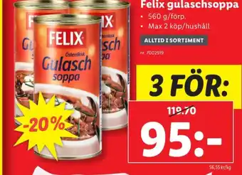Lidl Felix soppor erbjuda