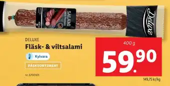 Lidl Deluxe salami erbjuda
