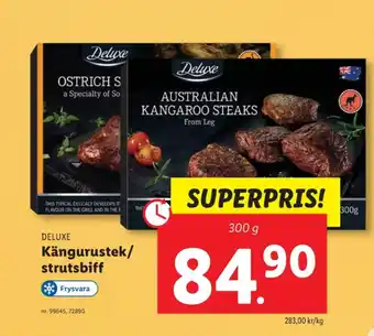 Lidl Deluxe strutsbiff erbjuda