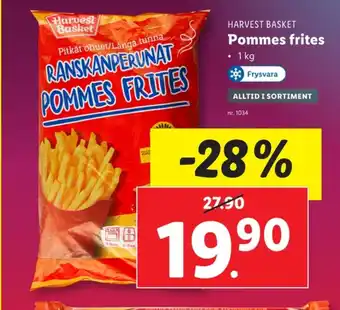 Lidl Harvest basket pommes frites erbjuda