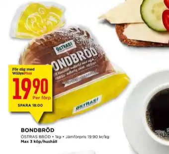 Willys Bondbröd erbjuda