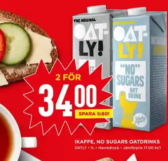 Willys Oatly ikaffe havredryck erbjuda
