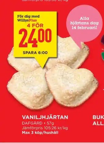 Willys Hemma Dafgårds butiksbakat kaffebröd erbjuda