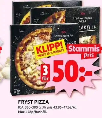 ICA Kvantum FRYST PIZZA erbjuda