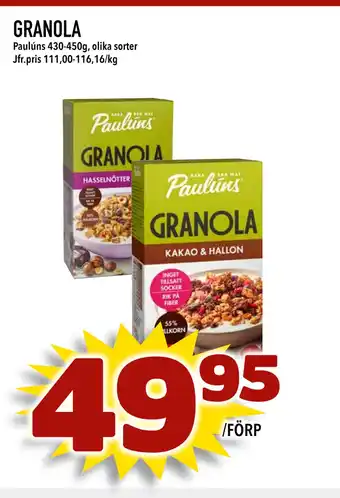 Bonum Matmarknad GRANOLA erbjuda