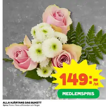 Coop Daglivs ALLA HJÄRTANS DAG BUKETT erbjuda